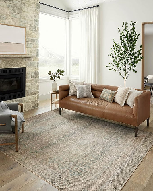 Loloi Angela Rose Aubrey Collection AUB-03 Jade/Natural 2'-3" x 3'-9", .19" Pile Height, Accent Rug
