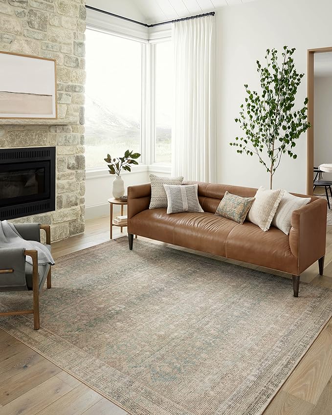 Loloi Angela Rose Aubrey Collection AUB-03 Jade/Natural 2'-0" x 5'-0", .19" Pile Height, Accent Rug