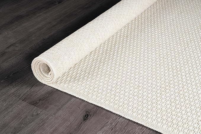 Easy Jute Runner Rug 2x7 Indoor Outdoor Natural Rugs Solid Fiber Rug Woven Area Rug Boho Easy Clean Inside Carpet for Living Room Bedroom Dining Room Hallway or Outdoor Patio Porch (2 X 7 Bone)