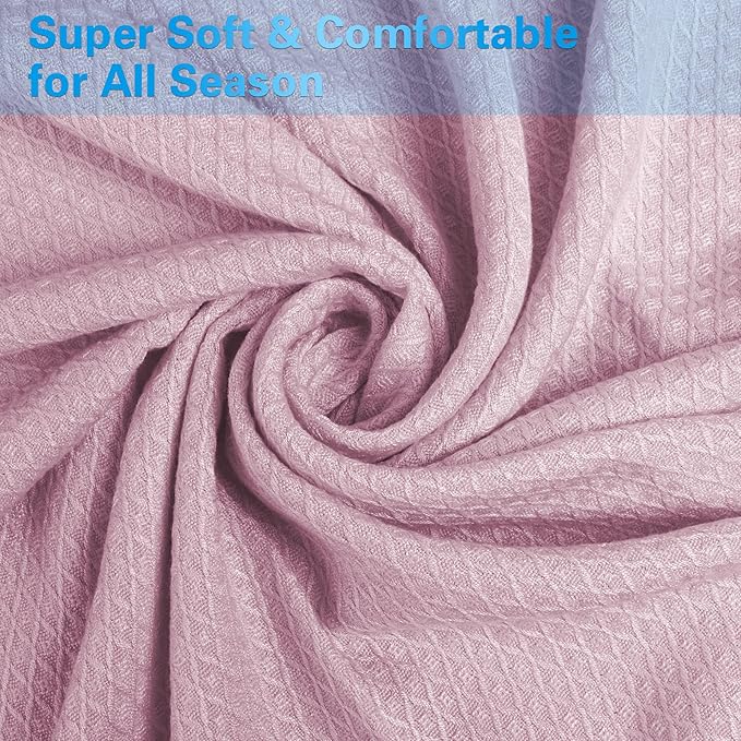 AmyHomie Cooling Blanket Queen Size, 100% Rayon Derived from Bamboo, Cool Summer Blanket for Hot Sleepers, Soft Comfy Lightweight Blankets for All Seasons(Light Purple, 90×90in)