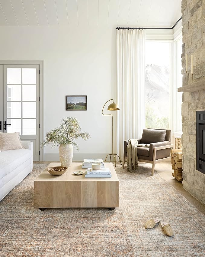Loloi Angela Rose Blake Collection BLA-06 Oatmeal/Spice 2'-0" x 3'-0", .25" Pile Height, Fringe, Accent Rug