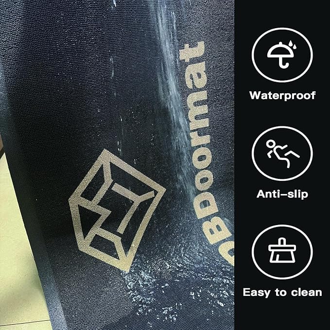 YDBDoormat Custom Personalized Commercial Doormat with Any Logo Entryway Floor Mat Welcome Area Rug for Business Indoor/Outdoor Non-Slip Entrance Carpet Durable Wear Resistance