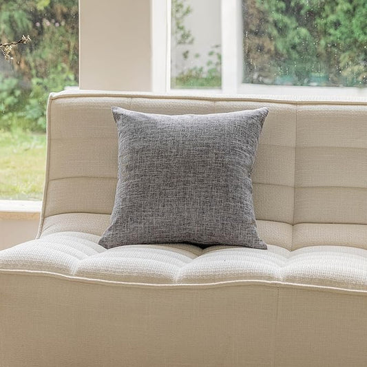Home Brilliant 20x20 Pillow Cover Linen Decorative Throw Pillow for Bed, Couch, Sofa, Living Room, 1 pc, 20 x 20 inch, Ash Grey