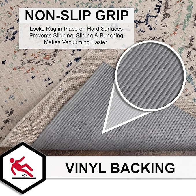 Mohawk Home Waterproof 2' x 4' Pet Friendly Non Slip Grip Rug Pad Spill Proof Reversible Felt Cushion + Rubber Gripper – Safe for All Floors