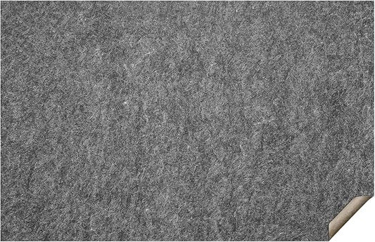VEVOR 5' x 8' Non-Slip Rug Pad Gripper - 1/4" Thick Polyester Felt & Latex Backing Padding Cushion for Area Carpet Runner Hardwood Floors Living Room - Grey