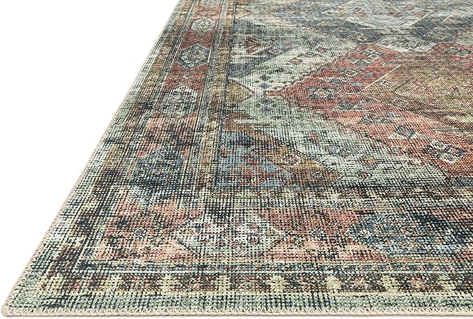 Loloi Skye Collection SKY-06 Apricot/Mist 6'-0" x 6'-0" Round Area Rug