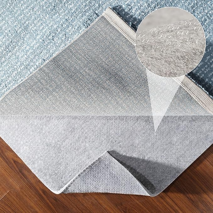 Resare Non Slip Rug Pad Gripper Extra Thick Dual Surface Felt Under Rug for Area Rugs and Hardwood Floors,Super Cushioned Non Skid Carpet Padding - 8x11 Feet 1/4" Double-Sided Non Slip