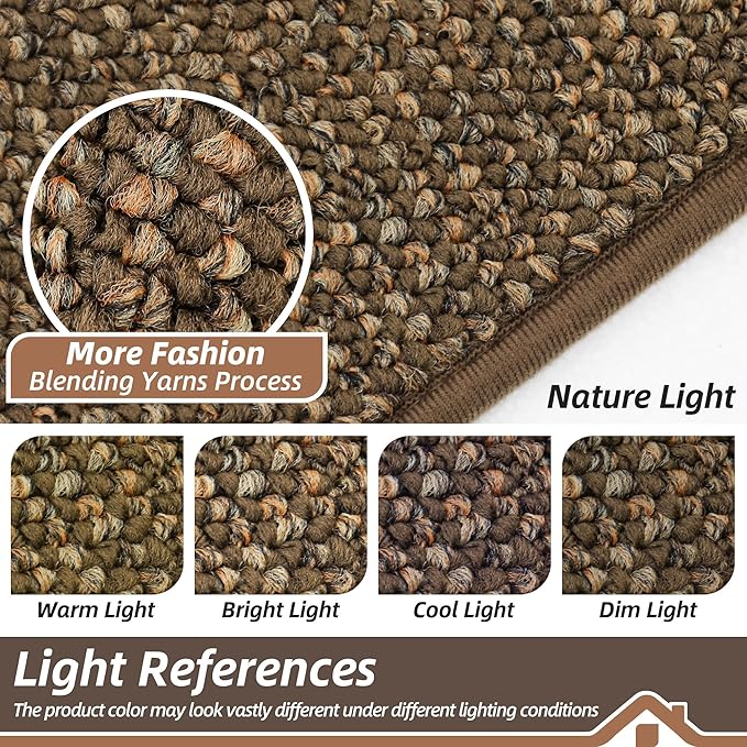 BEQHAUSE Hallway Runner Rugs 2x6, Hallway Rug Non-Slip Washable(Rolled-Up NO Creases), Runner Rug Absorbent Stain Resistant Hall Rug Carpet Runner, Entryway Rugs Floor Mat Laundry Room Rugs, Brown