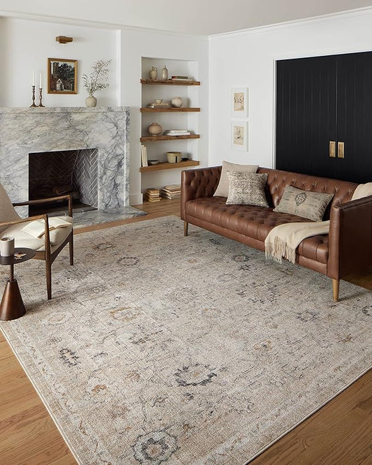 Loloi Monroe Collection MON-04 Natural/Multi 2'-6" x 5'-9" Accent Rug