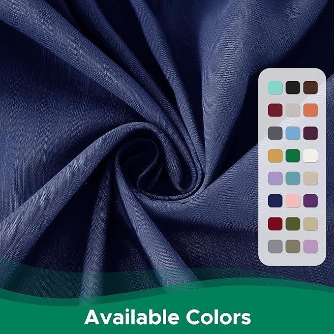 Biscaynebay Wrap Around Bed Skirts for Full & Full XL Beds 17" Long Drop, Navy Adjustable Elastic Dust Ruffles Easy Fit Wrinkle & Fade Resistant Silky Luxurious Fabric Solid Machine Washable