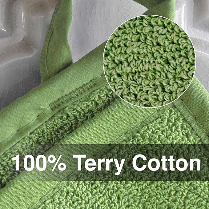 RITZ Terry Pocket Mitt & Hot Pad: Unparalleled Heat Resistant, Durable 100% Cotton – Ergonomically Designed for Optimal Grip – Easy-Care Machine Washable – 2-Pack, Cactus