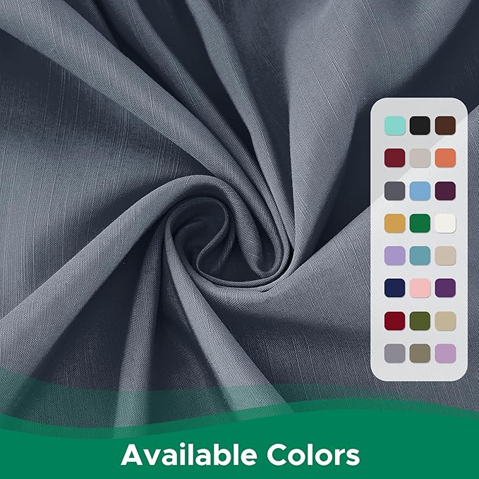 Biscaynebay Wrap Around Bed Skirts for King & Cal King Beds Short Drop of 12", Dark Grey Adjustable Elastic Dust Ruffles Easy Fit Wrinkle Resistant Silky Luxurious Fabric Machine Washable