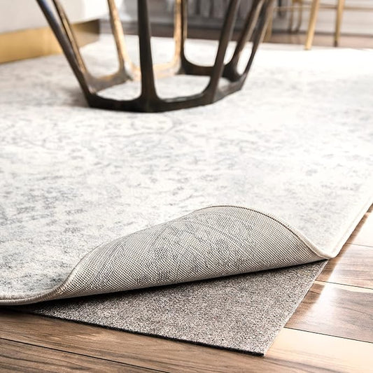 nuLOOM 4' x 6' Premium Eco-Friendly Felt Rug Pad, 1/8 " Thick Low Profile, Non-Slip Backing, Customizable Size, Hardwood, Carpet, Tile, Vinyl, Linoleum, Made in USA, 100% Recycled Materials