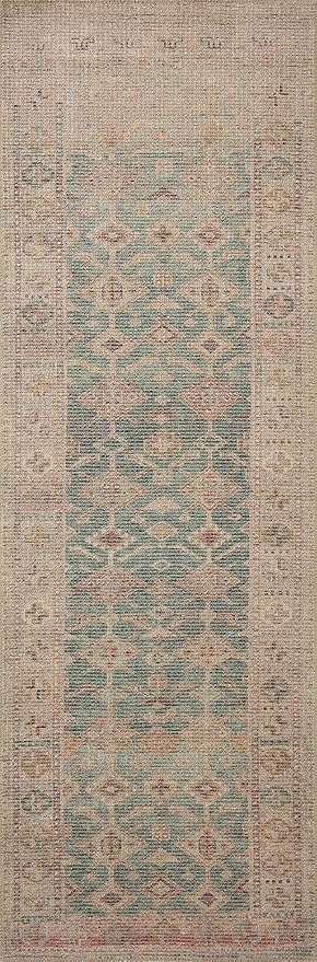 Loloi Angela Rose Aubrey Collection AUB-02 Aqua/Sand 2'-0" x 5'-0", .19" Pile Height, Accent Rug