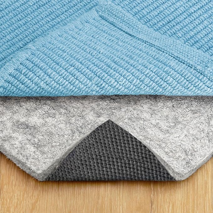 RUGPADUSA - Dual Surface - 2'x4' - 3/8" Thick - Felt + Rubber - Enhanced Non-Slip Rug Pad - Adds Comfort and Protection - for Hard Surface Floors