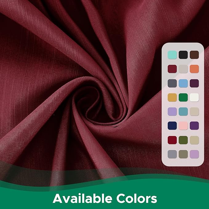 Biscaynebay Wrap Around Bed Skirts for Full & Full XL Beds 15" Drop, Burgundy Adjustable Elastic Dust Ruffles Easy Fit Wrinkle & Fade Resistant Silky Luxurious Fabric Machine Washable