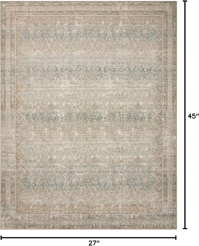 Loloi Angela Rose Aubrey Collection AUB-03 Jade/Natural 2'-3" x 3'-9", .19" Pile Height, Accent Rug