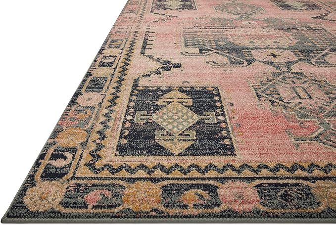 Loloi Jocelyn Collection JOC-06 Rose/Rose 2'-3" x 7'-6" .38" Thick Runner Rug