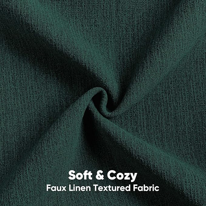 FUTEI Teal Chenille Decorative Throw Pillow Covers 18x18 Inch Set of 2,Soft Cozy Faux Linen Textured Cushion Case,Farmhouse Home Decor for Couch Living Room