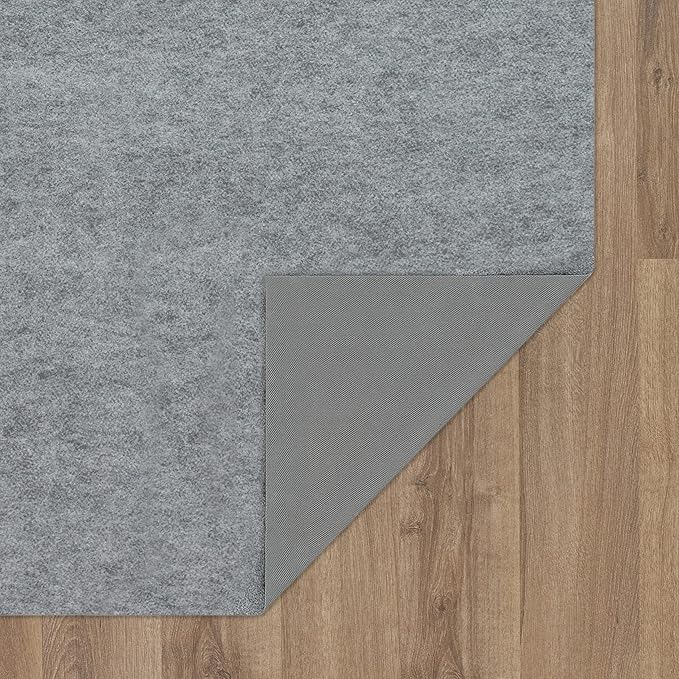 Mohawk Home 9’ x 12’ Non Slip Grip Rug Pad 1/8" Low Profile Felt Cushion + Rubber Gripper, Great for High Traffic Areas - Safe for All Floors