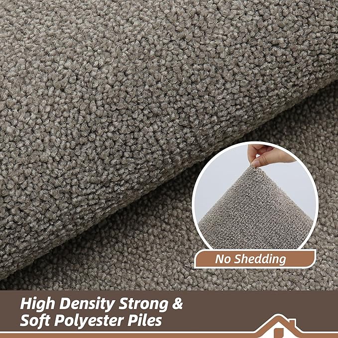 BEQHAUSE Door Mat Dirt Trapper Non Slip Entryway Rugs Absorbent Welcome Mat Low Profile Washable Front Door Mat for Muddy Paws,Entrance,Hallway, 24" x 36", Brown