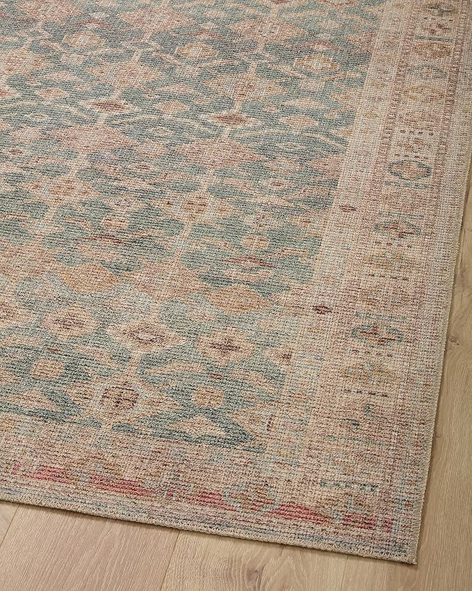 Loloi Angela Rose Aubrey Collection AUB-02 Aqua/Sand 2'-0" x 5'-0", .19" Pile Height, Accent Rug