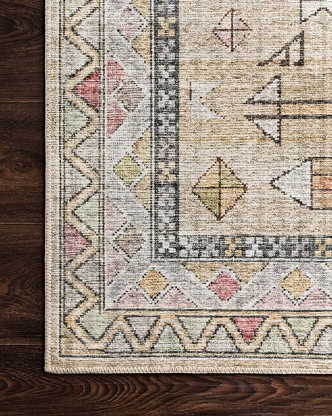 Loloi Skye Collection SKY-04 Gold/Blush 2'-6" x 12'-0" Runner Rug