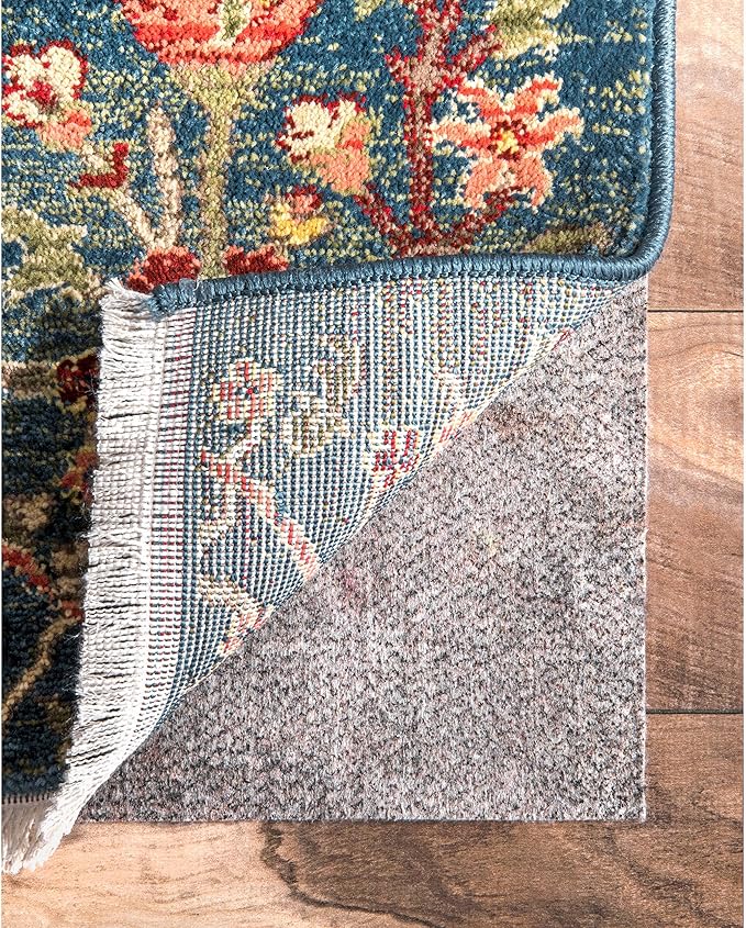 nuLOOM 2' x 10' Premium Eco-Friendly Felt Rug Pad, 1/8 " Thick Low Profile, Non-Slip Backing, Customizable Size, Hardwood, Carpet, Tile, Vinyl, Linoleum, Made in USA, 100% Recycled Materials