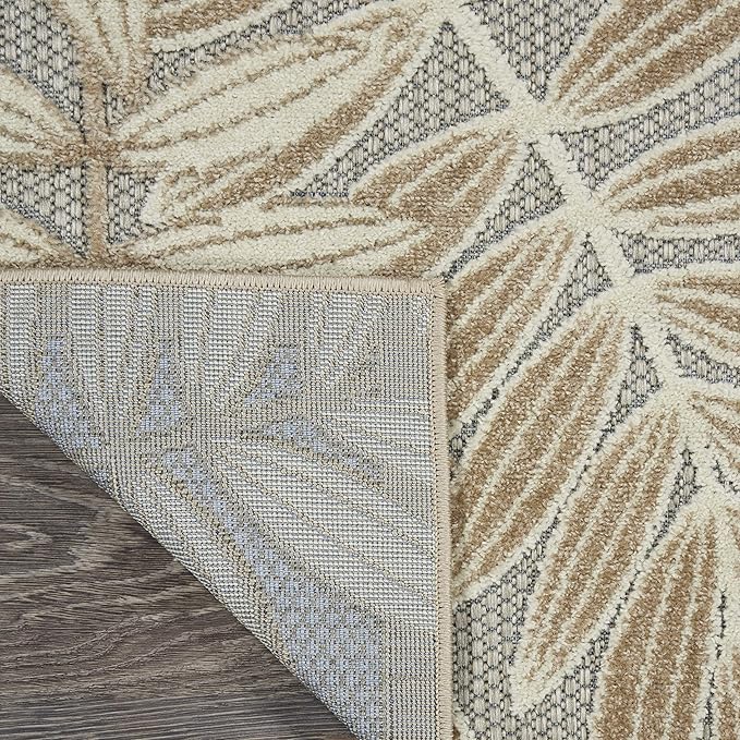 Nourison Home Aloha Natural 2'8" x 4' Area Rug - Easy Clean, Non Shedding, Bed Room, Living Room, Dining Room, Kitchen (3' x 4')