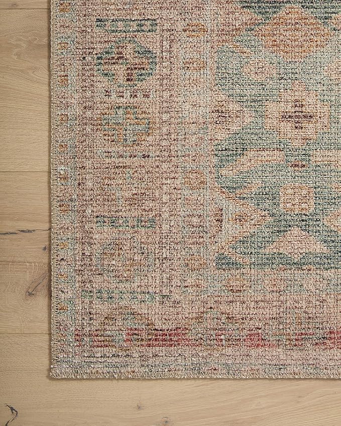 Loloi Angela Rose Aubrey Collection AUB-02 Aqua/Sand 3'-9" x 5'-6", .19" Pile Height, Accent Rug