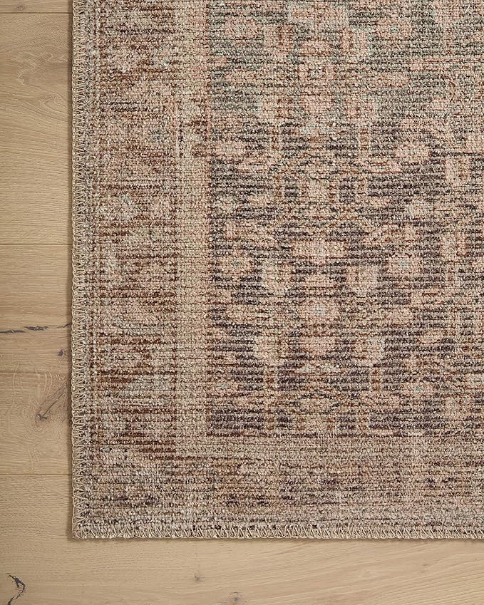 Loloi Angela Rose Aubrey Collection AUB-04 Sage/Bark 5'-0" x 5'-0", .19" Pile Height, Round Area Rug