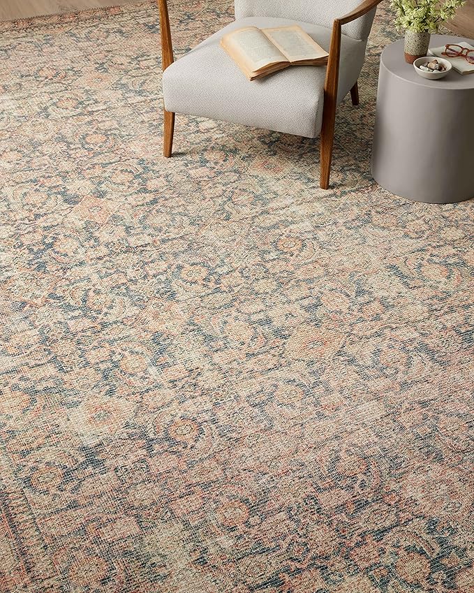 Loloi Angela Rose Aubrey Collection AUB-01 Navy/Multi 2'-6" x 9'-6", .19" Pile Height, Runner Rug