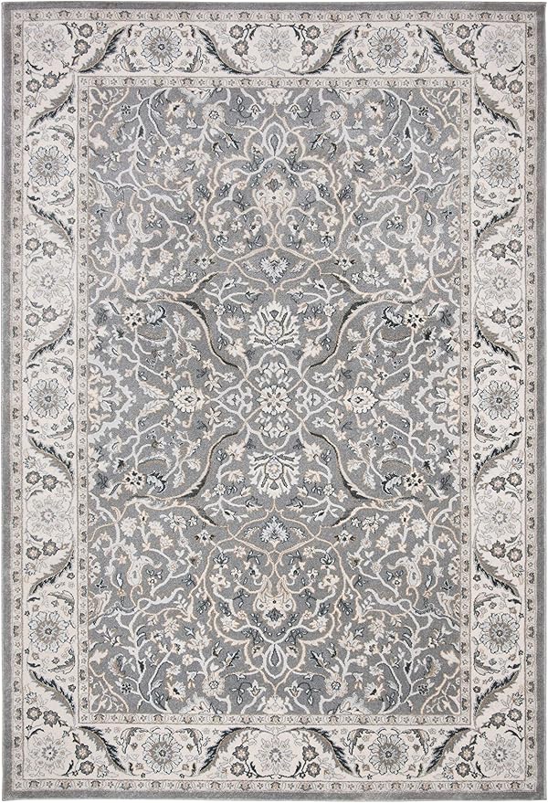 SAFAVIEH Isabella Collection Accent Rug - 4' x 6', Grey & Dark Grey, Oriental Design, Non-Shedding & Easy Care, Ideal for High Traffic Areas in Entryway, Living Room, Bedroom (ISA912H)