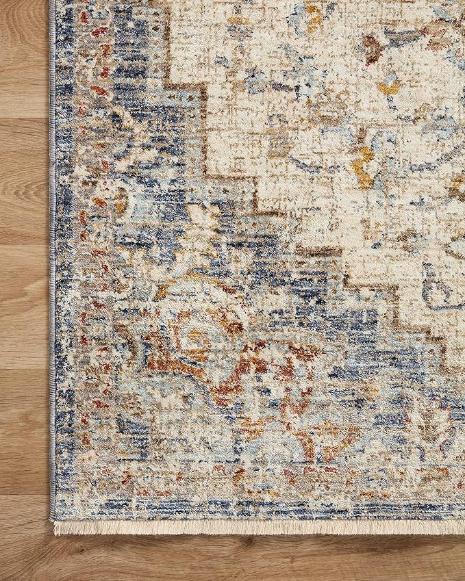 Loloi Sorrento Collection SOR-05 Ivory/Fiesta 3'-11" x 5'-7" Accent Rug