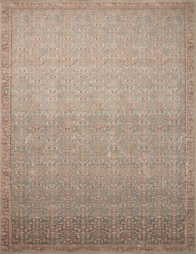 Loloi Angela Rose Aubrey Collection AUB-04 Blue/Terracotta 2'-0" x 5'-0", .19" Pile Height, Accent Rug