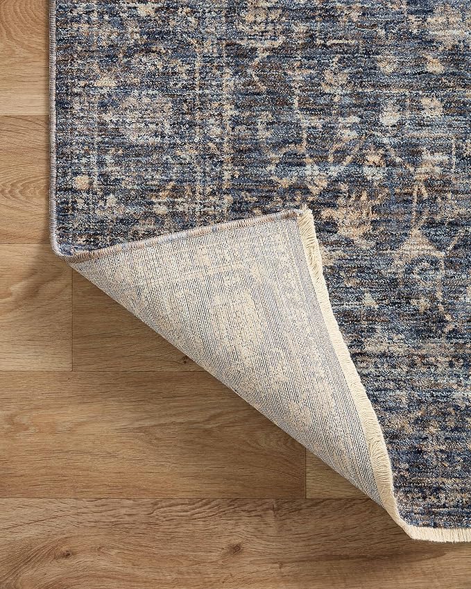 Loloi II Sorrento Collection SOR-01 Midnight/Natural 3'-11" x 3'-11" Round Accent Rug