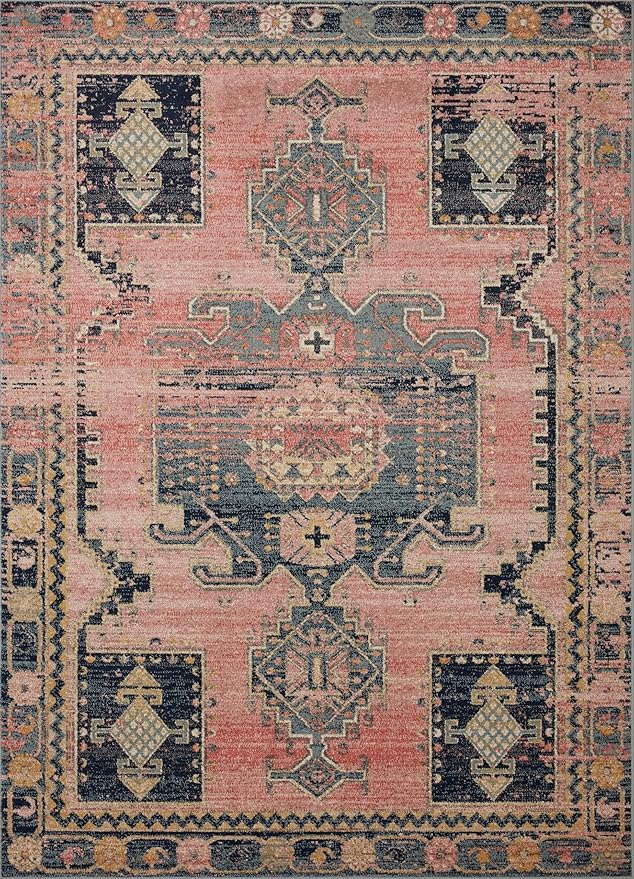 Loloi Jocelyn Collection JOC-06 Rose/Rose 2'-3" x 7'-6" .38" Thick Runner Rug
