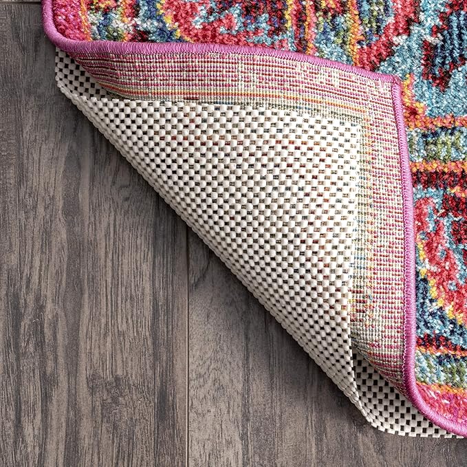 nuLOOM 5' x 8' Non-Slip Gripper Rug Pad, Cushioned for Comfort & Floor Protection, Skid Resistant Pads for Hard Floors Under Carpet Mat Cushion, Customizable Protection
