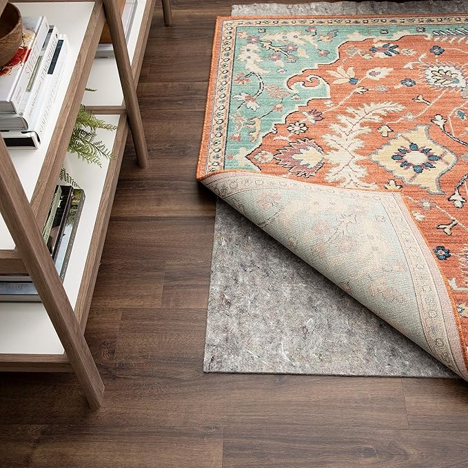 Mohawk Home 7' 8" x 10' 4" Non Slip Grip Rug Pad 1/4 Thick Felt + Rubber Backing - Dual Surface Safe for All Floors