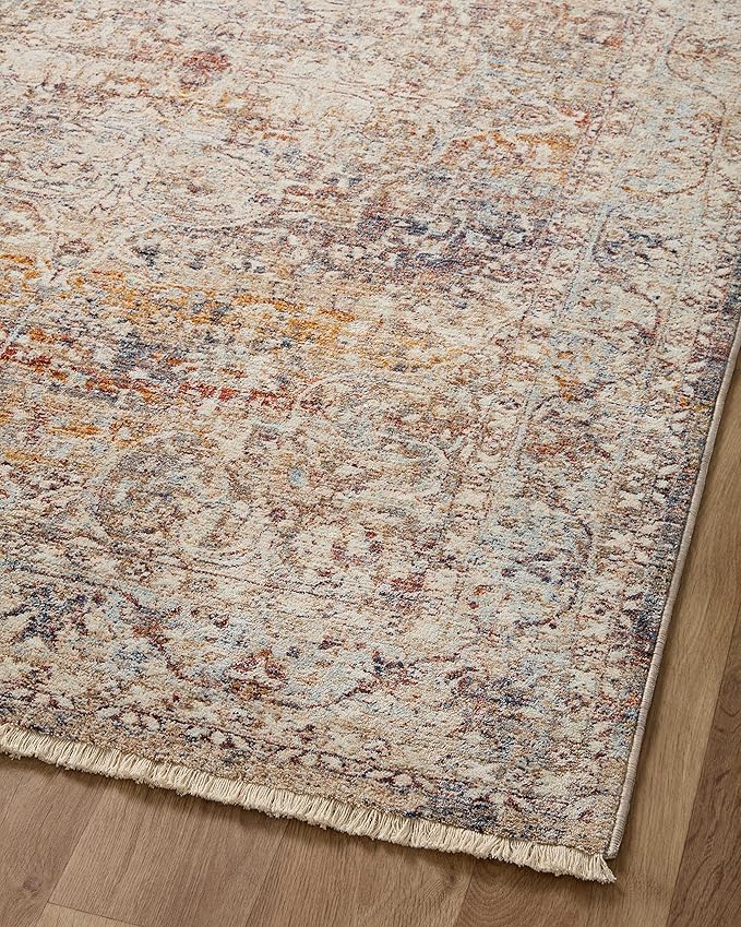 Loloi Sorrento Collection SOR-04 Natural/Multi 3'-11" x 5'-7" Accent Rug