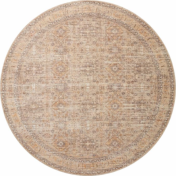 Loloi Angela Rose Blake Collection BLA-06 Oatmeal/Spice 2'-0" x 3'-0", .25" Pile Height, Fringe, Accent Rug