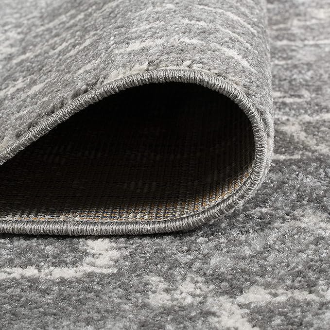 JONATHAN Y Boho Vintage Diamond Gray/Ivory Round Area Rug 9 ft, Moroccan Hype for Living Room, Bedroom, Kitchen, Office, Easy-Cleaning, High Traffic, Pet-Friendly, Non-Shedding (MOH101C-9R)