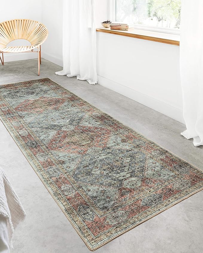 Loloi Skye Collection SKY-06 Apricot/Mist 6'-0" x 6'-0" Round Area Rug