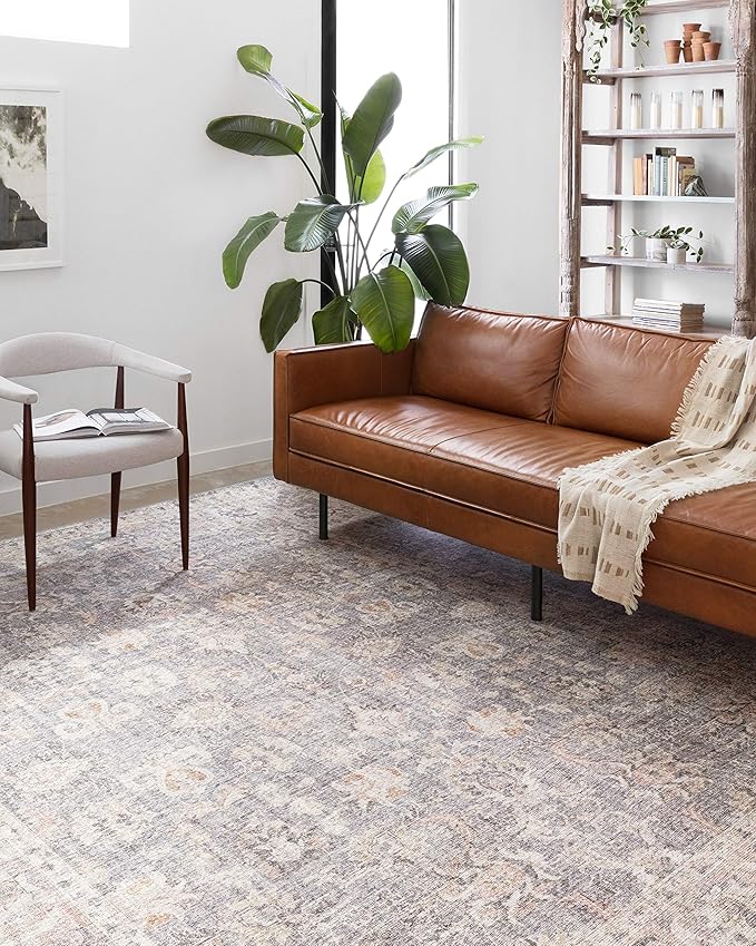 Loloi II Skye Collection SKY-01 Grey/Apricot 2'-6" x 7'-6" Runner Rug