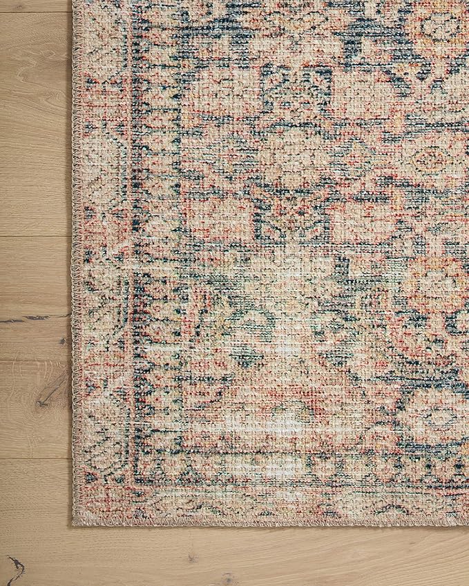Loloi Angela Rose Aubrey Collection AUB-01 Navy/Multi 2'-6" x 9'-6", .19" Pile Height, Runner Rug