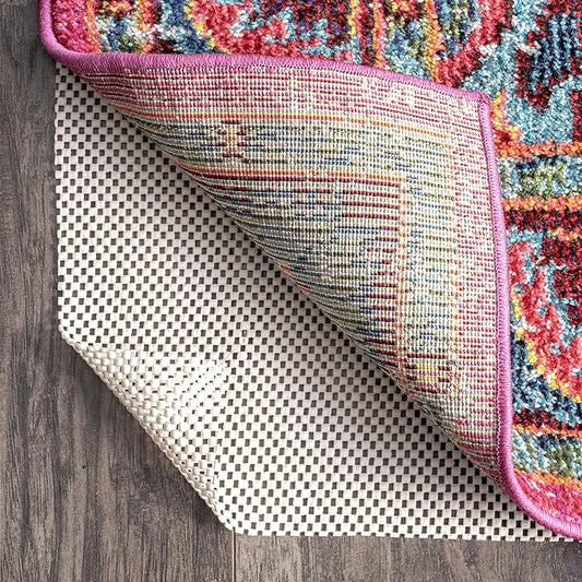 nuLOOM 2' x 4' Non-Slip Gripper Rug Pad, Cushioned for Comfort & Floor Protection, Skid Resistant Pads for Hard Floors Under Carpet Mat Cushion, Customizable Protection