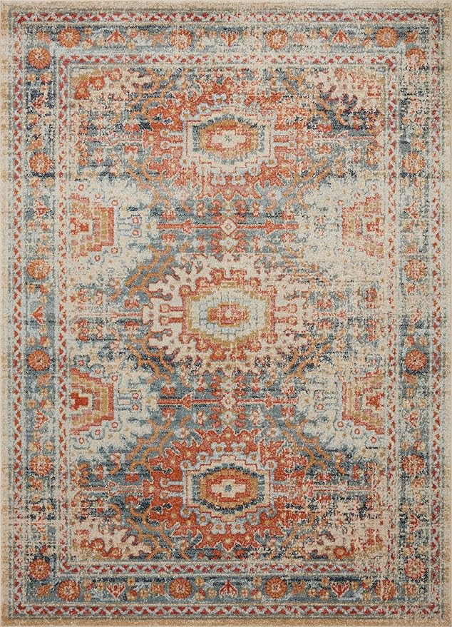 Loloi Jocelyn Collection JOC-03 Mist/Multi 2'-3" x 4'-0" .38" Thick Accent Rug