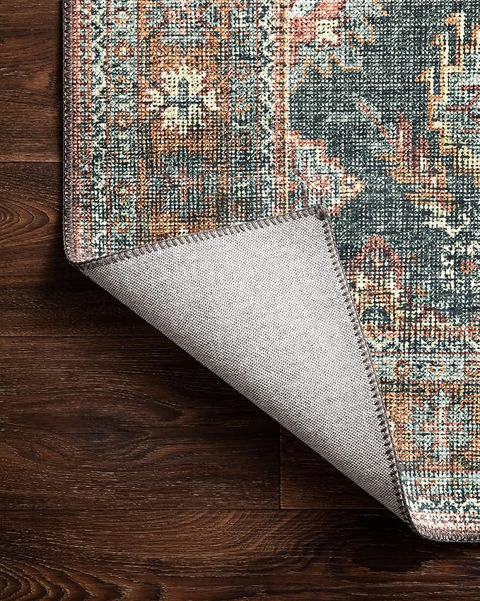 Loloi Skye Collection SKY-10 Sea/Rust 2'-0" x 5'-0" Accent Rug