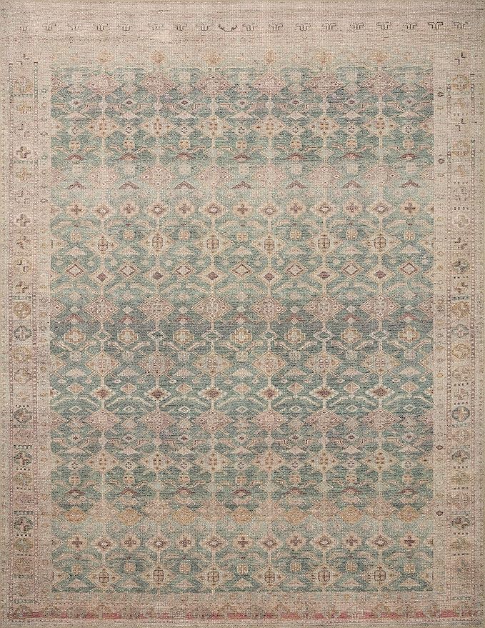 Loloi Angela Rose Aubrey Collection AUB-02 Aqua/Sand 2'-0" x 5'-0", .19" Pile Height, Accent Rug