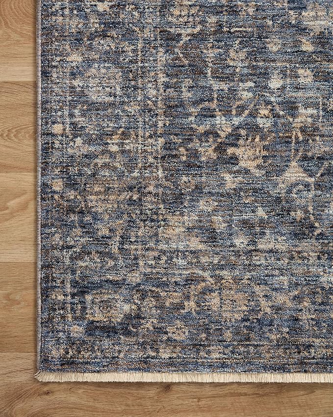 Loloi II Sorrento Collection SOR-01 Midnight/Natural 3'-11" x 3'-11" Round Accent Rug